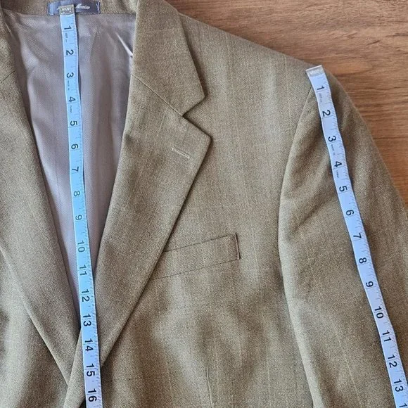 Oscar DeLaRenta Mens Blazer Sports Coat Casual Jacket Size 46L Wool